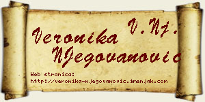 Veronika NJegovanović vizit kartica